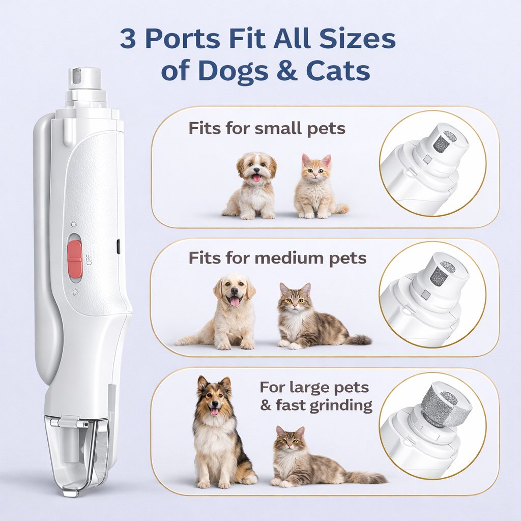 Premium Pet Nail Trimmer & Grinder with LED Light