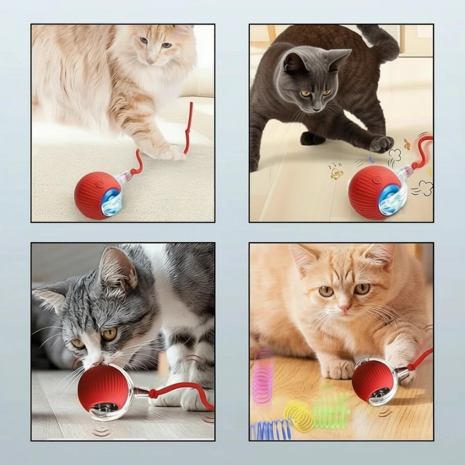 Interactive 360° Smart Rolling Pet Toy Ball